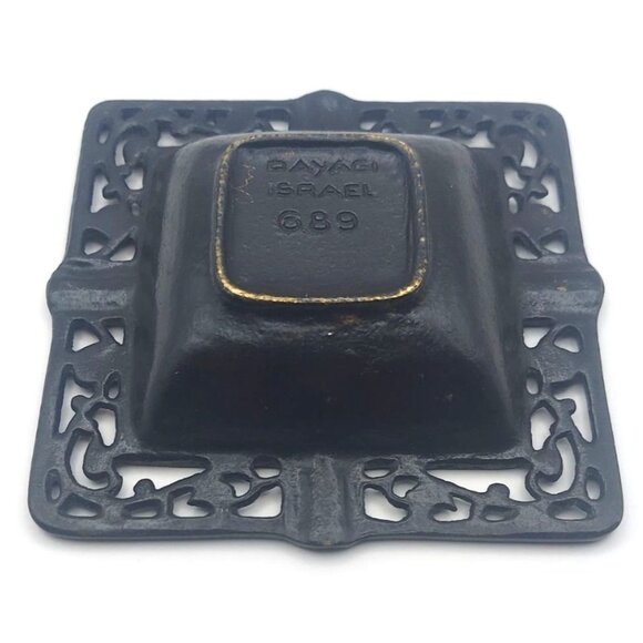 Vintage Brass Ashtray Trinket Dish Dayagi Israel 689 Mid-Century Modern - Picture 4 of 6